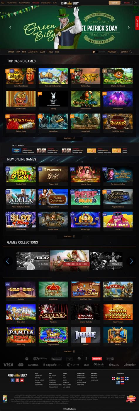 king billy casino 50 free spins code